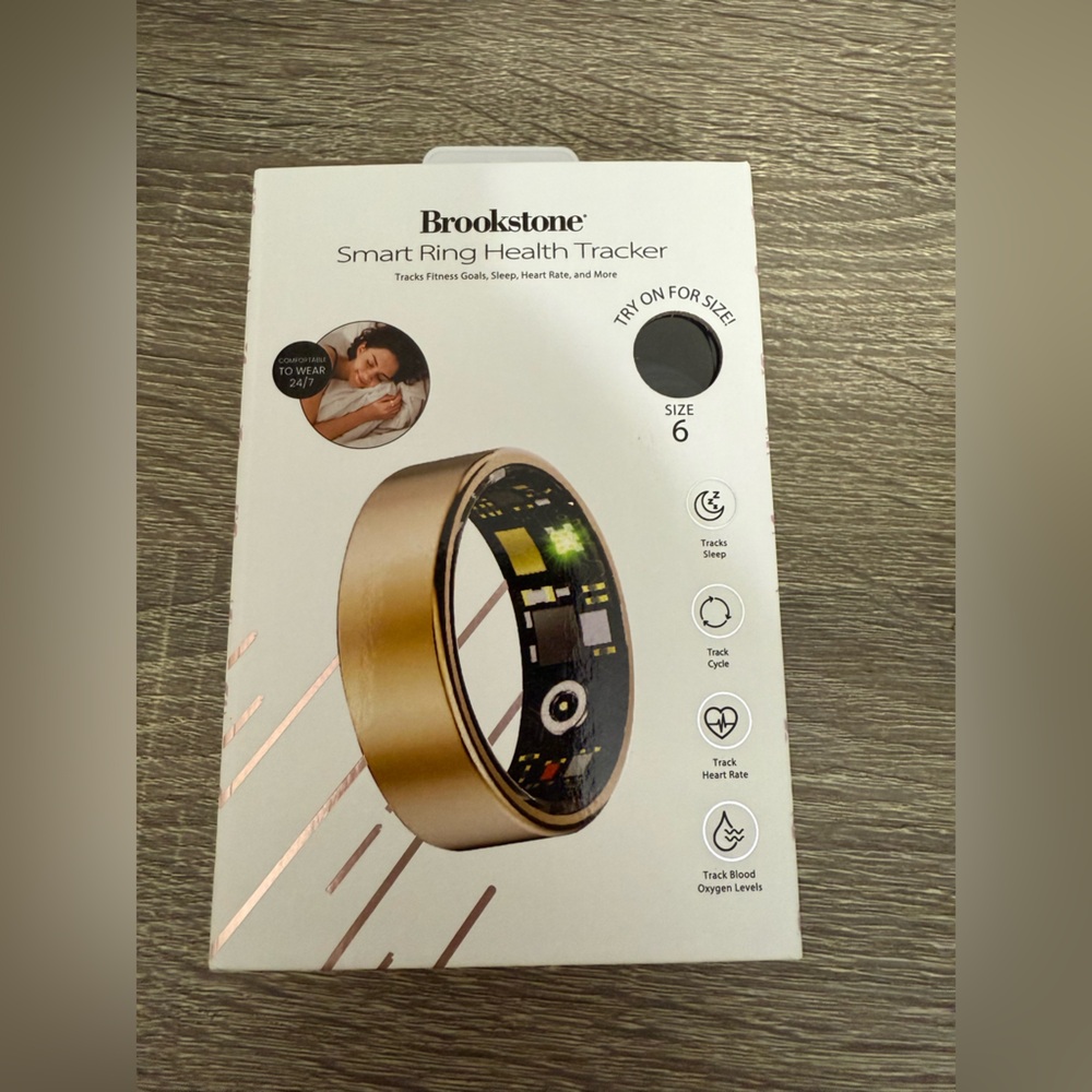 Brookstone Gold Smart Ring with Health Features